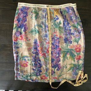 Anthro Floreat Linen Skirt